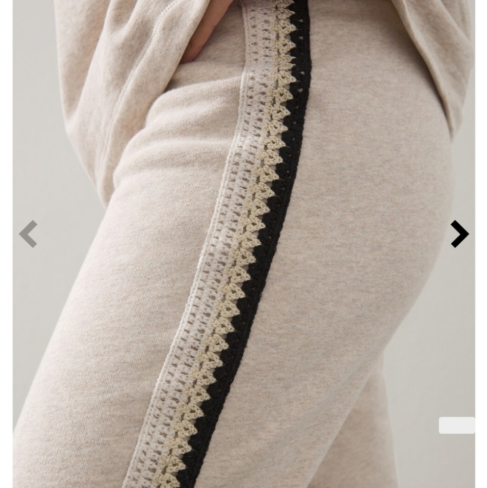 Chicos French Terry Crochet Trim Joggers - Picture 3 of 8